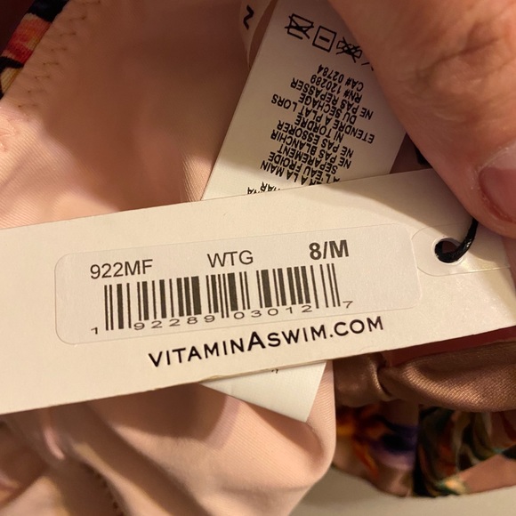 Vitamin A Emma Sexy Plunge Swimsuit Ginger Floral - Picture 6 of 11